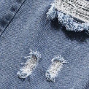 Casual Faux Two-piece Ripped Jeans