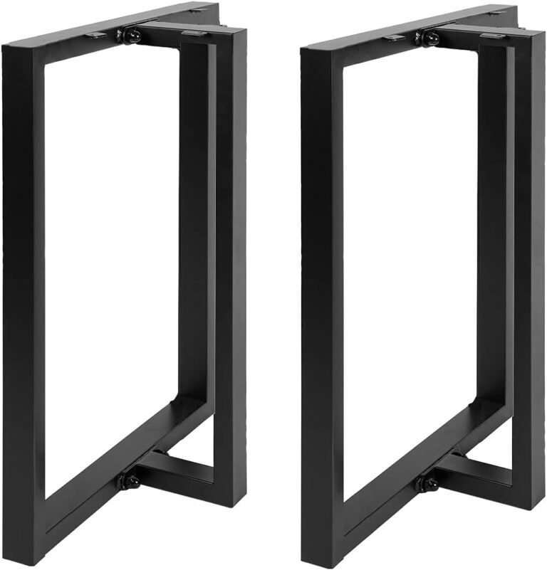 Metal Table Legs 28’x 24 Heavy-Duty T-Shape Desk Legs Industrial Furniture Legs For Dinning Table, Computer Table, Office Table 2Pcs-Black