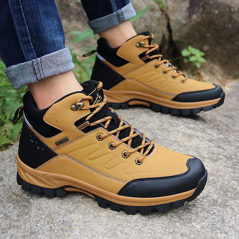 Men’s Outdoor Hiking Boots High-top Single-layer Shoes