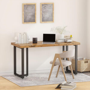 Metal Table Legs 28'x 24 Heavy-Duty T-Shape Desk Legs Industrial Furniture Legs For Dinning Table, Computer Table, Office Table 2Pcs-Black