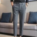 SpringAutumn Cropped Casual Pants For Men