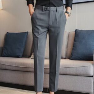 SpringAutumn Cropped Casual Pants For Men