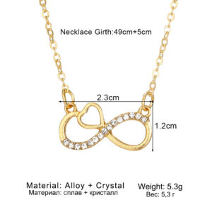 Infinite Symbol Necklace Choker Minimalist Light Luxury