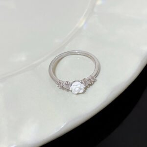 1PCS Ins Style Silver Zircon Ring For Women, Light Luxury Minimalist Design, Adjustable Open Band, Versatile Elegant Jewelry