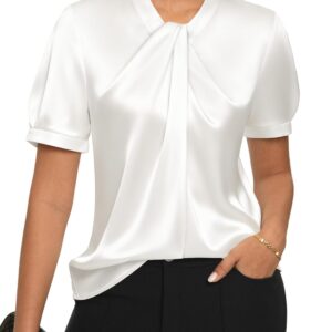 Short-sleeve Satin Shirt Business Casual