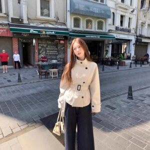 Early Autumn Korean-style Trench Coat Women’s Short Jacket