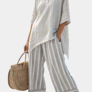 Loose Casual Womens Summer Cross-Border Fashion Beach Vacation Two-Piece Set
