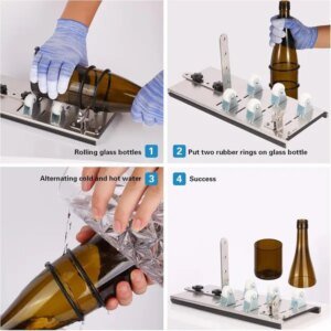 Glass Bottle Cutter Tool Kit, DIY Machine For Cutting Wine, Beer, Liquor, Whiskey, Alcohol, Champagne, Bottle Cutter For Round Bottle