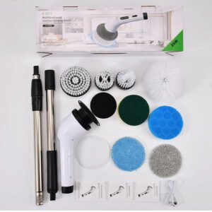 Adjustable-Length Multifunction Electric Cleaning Brush For Bathroom Glass