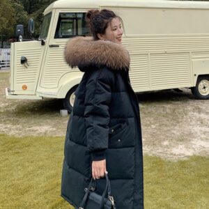 New Winter Mid-length Loose Plus-size Down Padded Jacket For Women