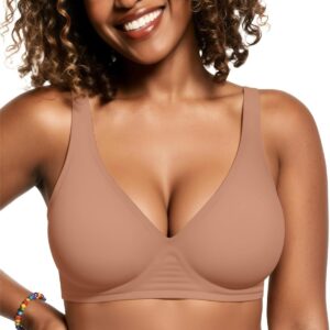 Deep V Wireless Comfort Supportive Wireless T-Shirt Push-Up Bra