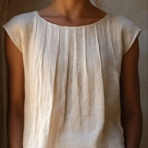 European-style Fashionable Round-neck Ruffle-sleeve Shirt