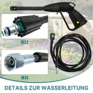 Car Washer Spray Gun Lance Nozzle High Pressure Washer Jet Water Gun Wand Tip Car Clean Pressure Gun For Champion Hammer Crosser