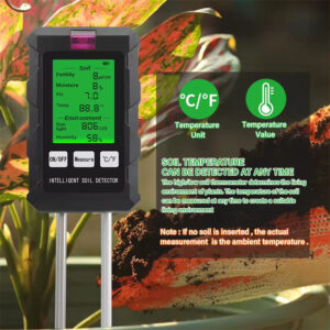 6-in-1 Soil Tester, Soil Fertility, PH-Temperature, Air Humidity, Sunlight, Air Humidity Detector, Gardening, Soil Analyzer, Soil Tester, New