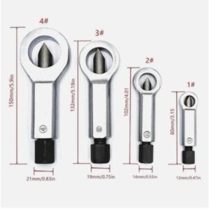 Tools 4pcs Heavy-Duty Nut Splitter Set - Multifunctional Metal Tool For Removing Broken