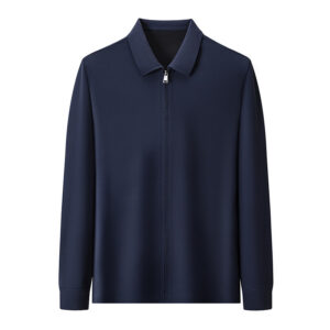 Autumn New Lapel Zip-up Cardigan Coat Jacket Trendy Trousers Mens Two-piece Set