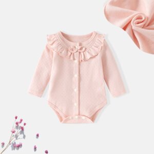 Baby Romper Sweet Jacquard Pure Cotton Crawling Suit Princess-style Clothing