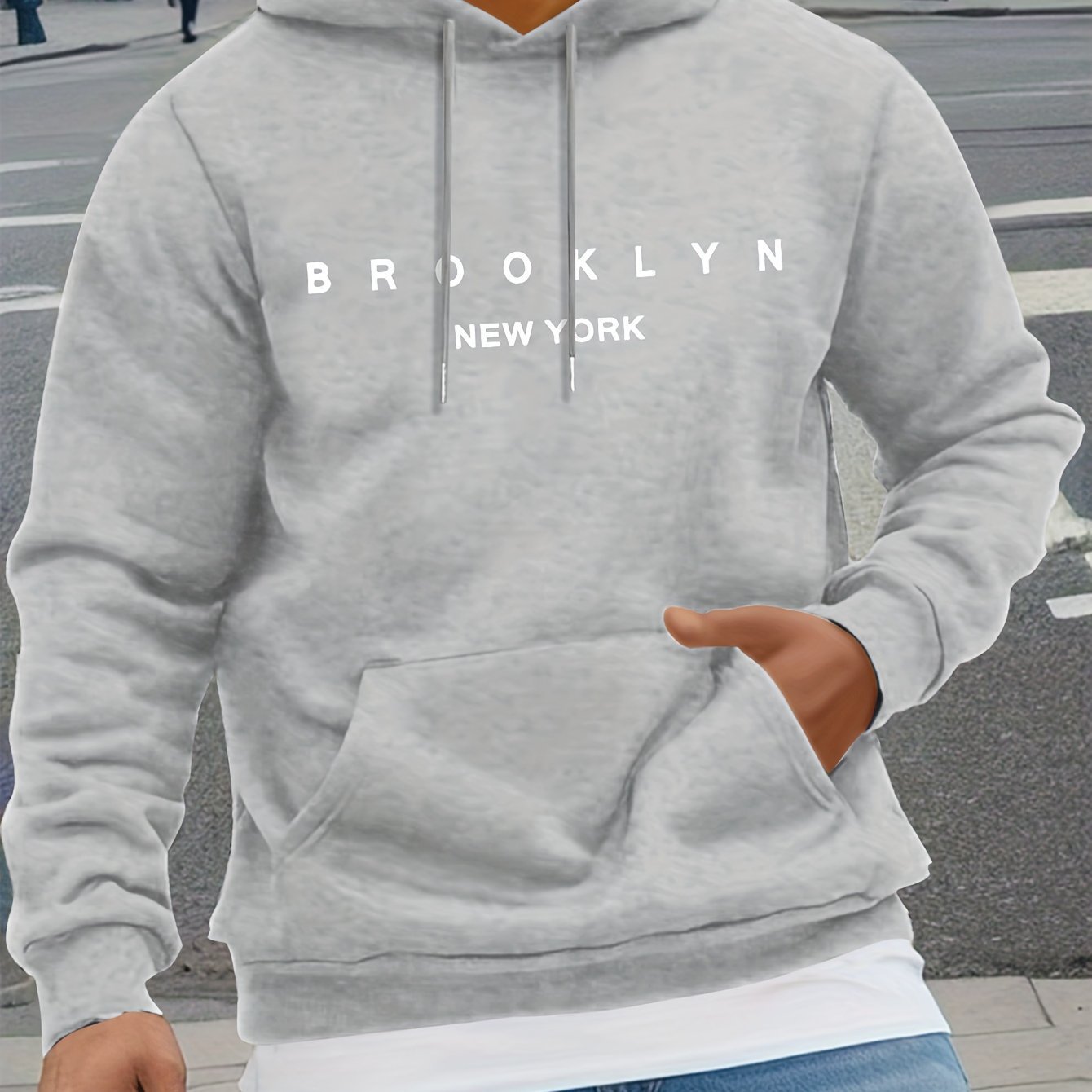 Letter-print Casual Hooded Sweatshirt - Image 8