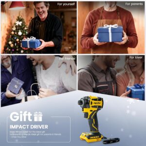 Mellif 14-Inch Impact Driver Compatible With 20V 60V Max Battery Tool Only2212 In-lbs Torque, 4-Speed, Brushless Motor, LED Light