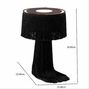 Atolla Black Tassel Table Lamp