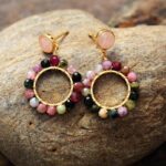 Tourmaline Crystal Purely Handmade Earrings