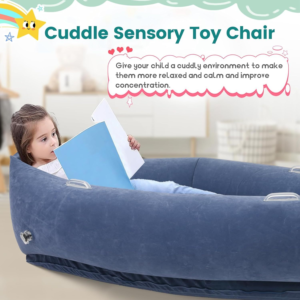 Inflatable Pea Pod Chair For Comfortable Faux Fur Bean Bag Lounger Sensory Pad Inflatable Lounge Chair Ergonomic Bean Bag Sofa For Indoor Outdoor Use Birthday Party Home Decor