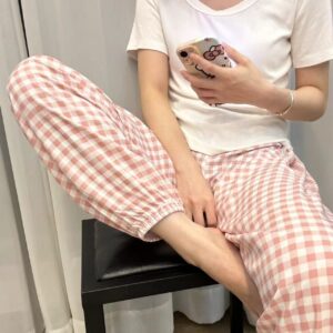 Plus-size Rayon Beach Mosquito-proof Cotton-look Pajama Pants