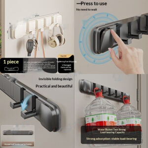 Door-mounted Invisible No-drill Coat And Hat Hook