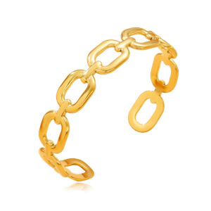 Minimalist Hollow Square Chain Link Stainless Steel Bracelet