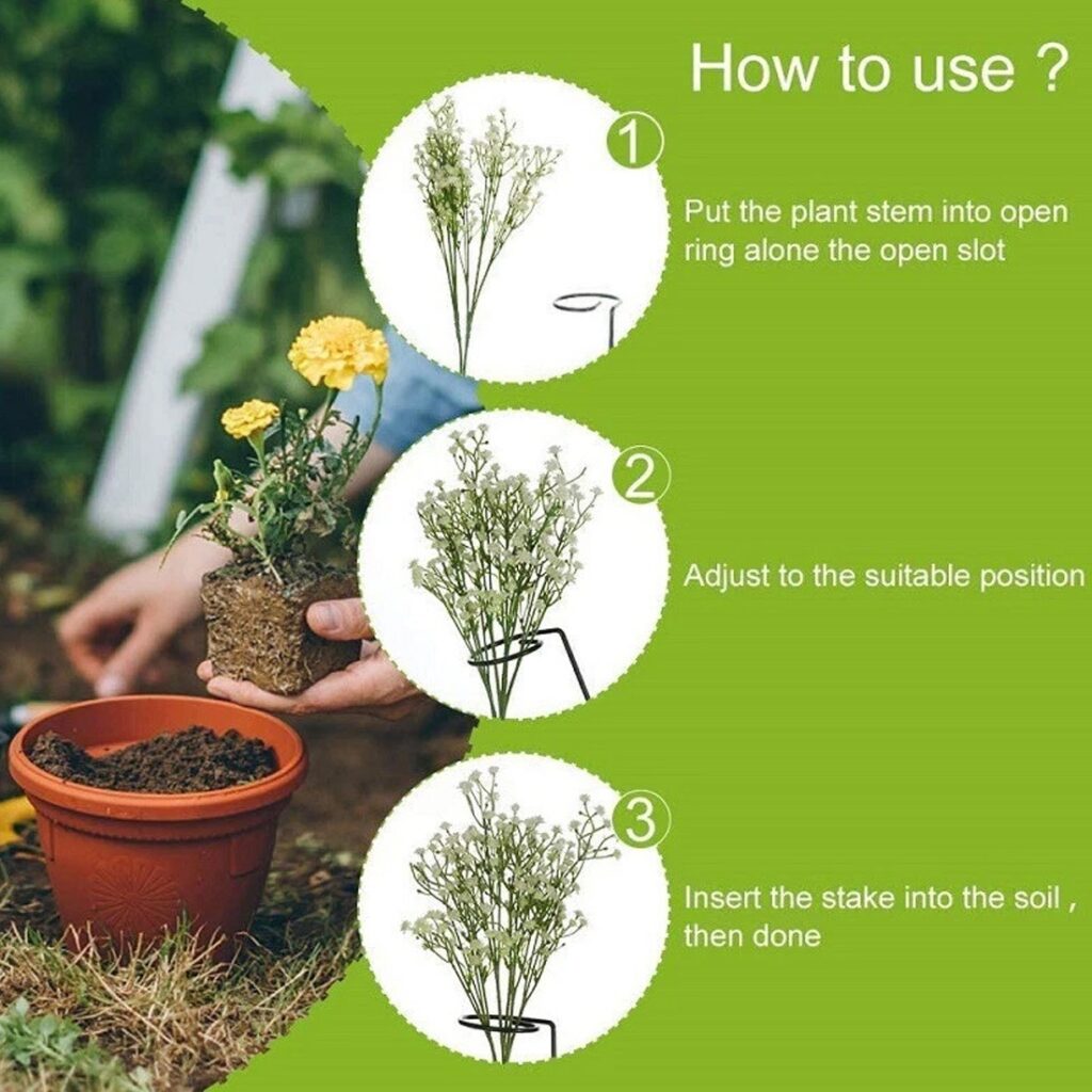 20Pcs Metal Plant Bow Stand Stake Strong Round Garden For Flower Support Y UK