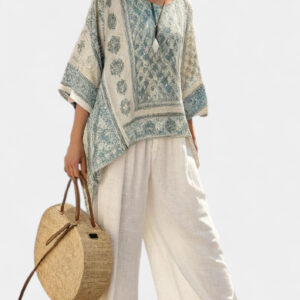 Loose Casual Womens Summer Cross-Border Fashion Beach Vacation Two-Piece Set