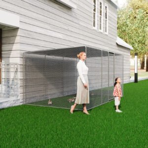 Chicken Coop 13 X 8 X 6.5 FT Chicken Run Pen For Yard . It Can Also Be Used As A Large Bird Cage Or A Cat House And Other Pet Cages. Outdoor Bird Aviary Parrot Cage Without Perch.The Net Is Green .
