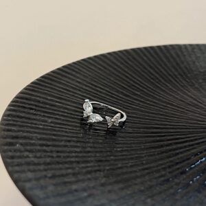 Adjustable Open Butterfly Ring For Women, Minimalist Light Luxury, Delicate High Grade Jewelry
