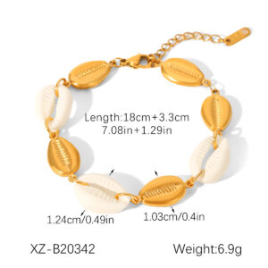Starfish Shell Marine Element Stainless Steel Bracelet