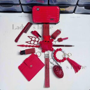 2026 New Stylish Mini Suitcase Self-Defense Keychain Set
