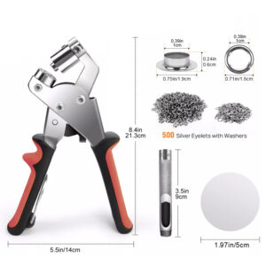 Grommet Tool Kit 10mm Metal Eyelet Pliers Hole Punch Tool For Leather Tarpaulins