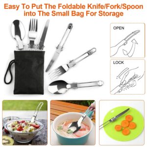 16Pcs Camping Cooking Ware Set Camping Stove Cookware Kit Aluminum Pot Pan Kettle Set With Bowls Knife Fork Spoon Carabiner Spatula Cutting Board For Hiking Picnic Outdoor