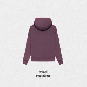 Autumn Winter Fleece-Lined Solid-Color Hoodie