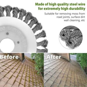 6 8 Grass Strimmer Head Trimmer Brush STEEL Wire Wheel Garden Weed Trimmer