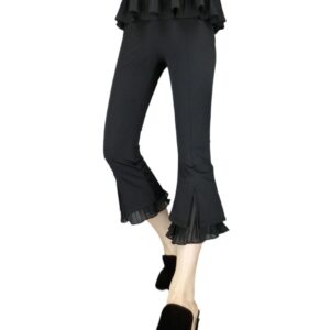 Spliced Mesh Cutout Versatile Casual Pants