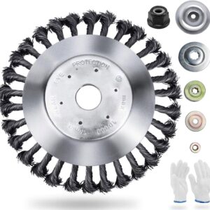 6 8 Grass Strimmer Head Trimmer Brush STEEL Wire Wheel Garden Weed Trimmer