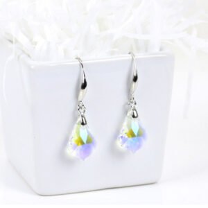Women's S925 Silver Needle Colorful Crystal Earrings