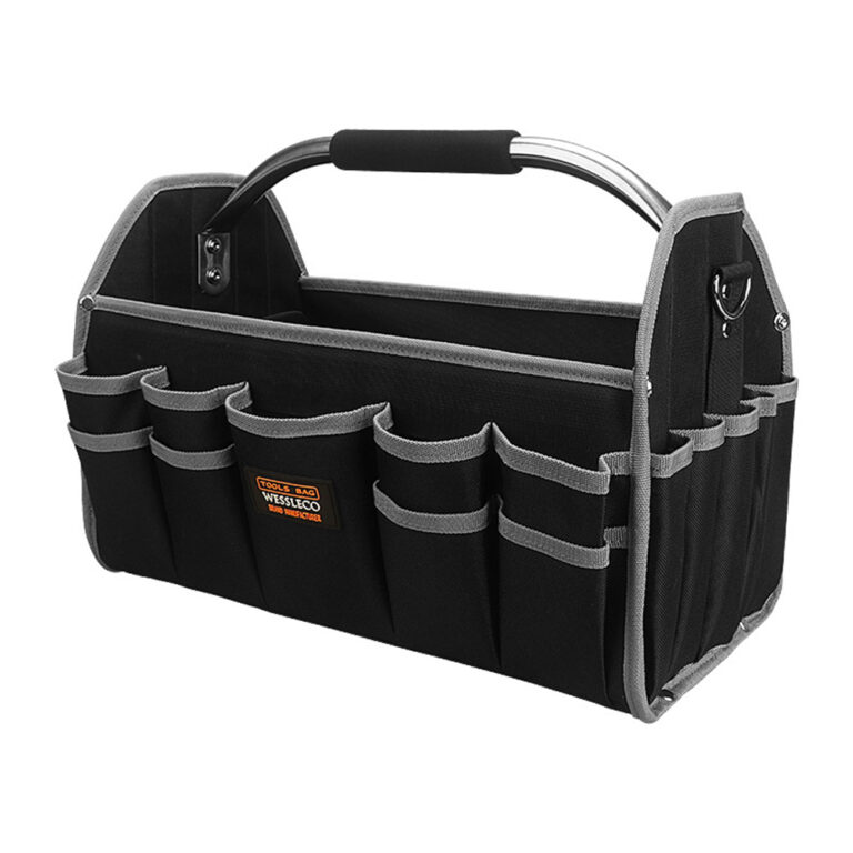 16 Inch Heavy Duty Electrician’s Tool Bag Large Capacity Woodworking Handbag Toolbag Open Top Softsided Storage Organizer