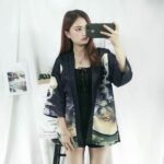 Women's Korean-style Chinese-style Tang Suit Trendy Three-quarter-length Robe