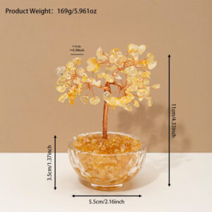 Crystal Money Tree Bonsai Gemstone Stone Feng Shui Wealth Figurine ,Traditional Showpiece,Figurine ,Modern Decorative