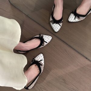 2026 Spring Autumn New Arrival, Women Hollow Polka Dot Flat Loafers, Fairy Style Slip-on Outdoor Casual Shoes, Versatile Work Driving Moccasins