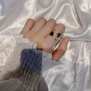 European And American Style S925 Sterling Silver Curved Geometric Ring For Women