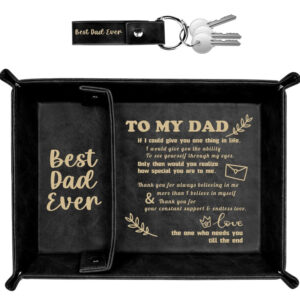 PU Leather Key Tray Fathers Day Gift Decorative Tray