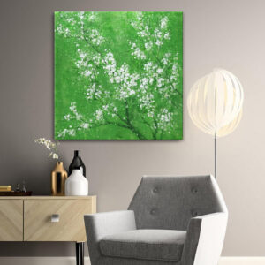 Handmade Oil Painting Canvas Wall Art Decoration Modern Abstract Gentle Peach Blossoms Paintings For Home Dining Room Decor Rolled Frameless Unstretched