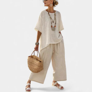 Loose Casual Womens Summer Cross-Border Fashion Beach Vacation Two-Piece Set